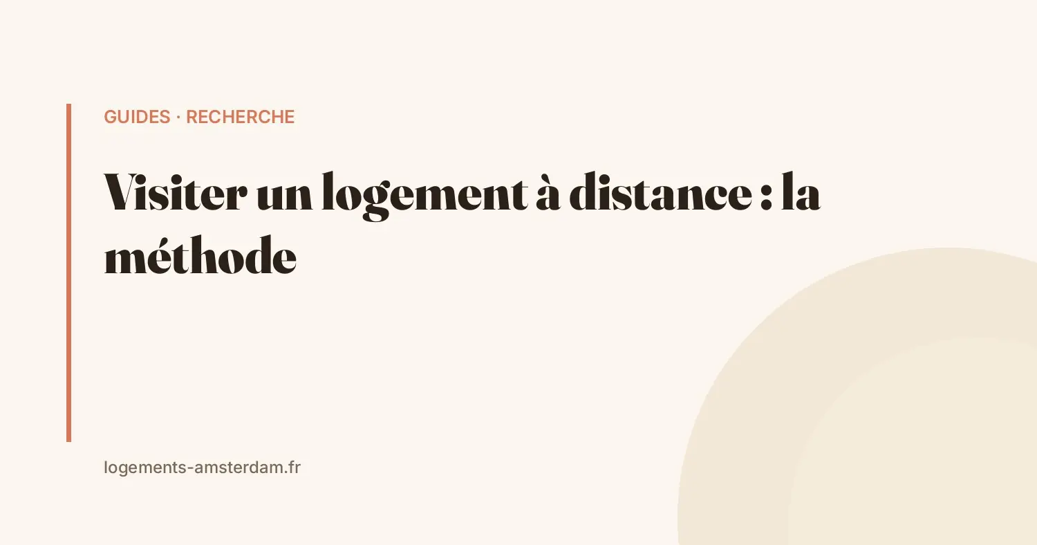 Visiter un logement à distance à Amsterdam